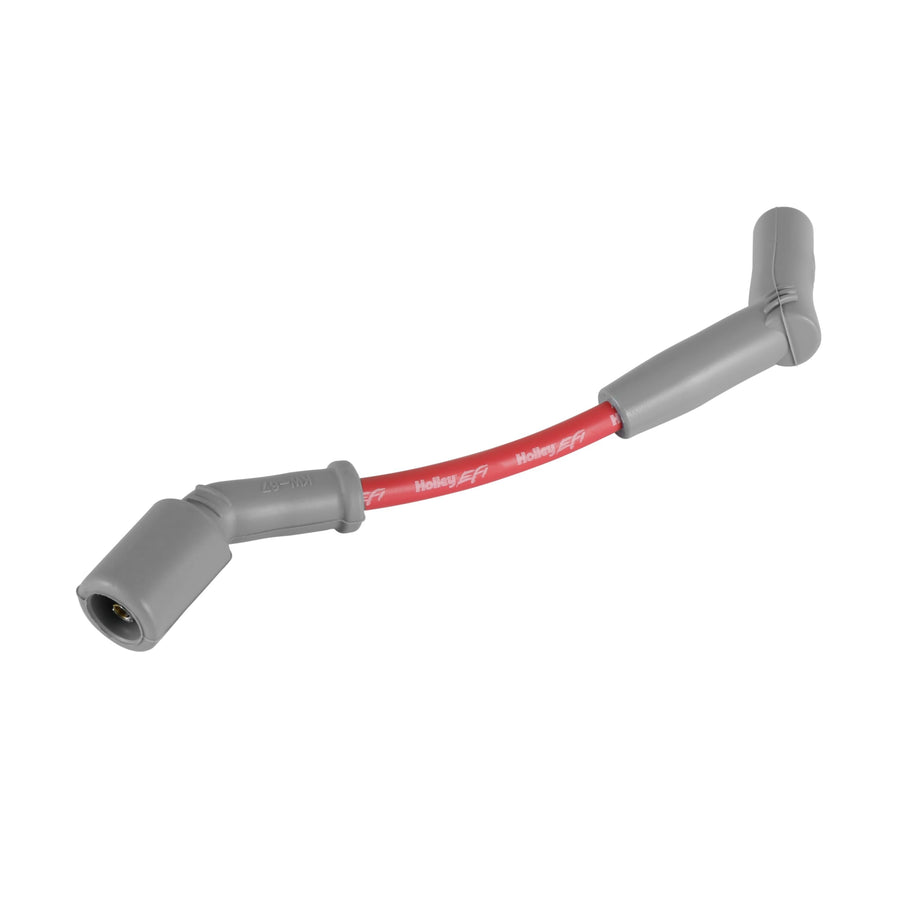 Spark Plug Wire Set Holley EFI 561-102 - Red with Grey 45 Degree Boots