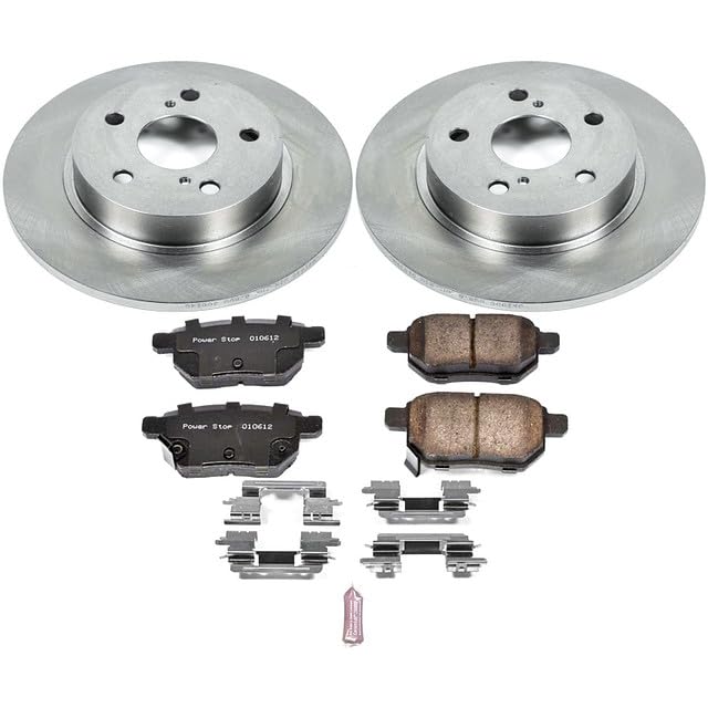 Power Stop Autospecialty KOE6097 Rear Replacement Brake Kit-OE Brake Rotors & Ceramic Brake Pads For Scion tC 2011-2016 [Model Specific]