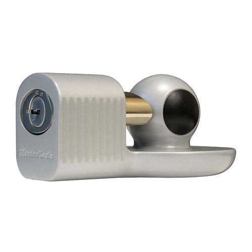 Trailer Hitch Lock Master Lock Silver, Trailer Tongue Lock for RV, Horse Trailer, or Utility Tool Trailer, 377DAT