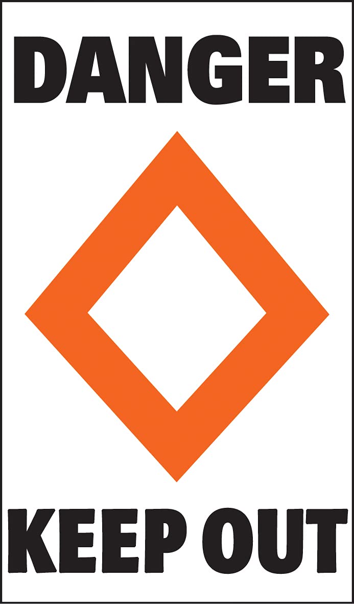 Sur-Mark Marker Buoy Label Taylor Made Products 46191 (Danger Keep Out), Orange & White