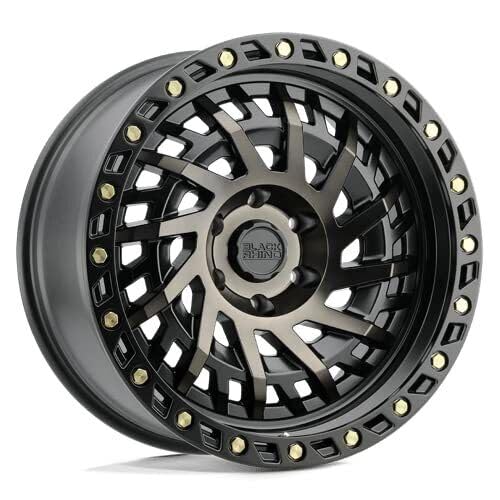 Black Rhino SHREDDER Hard Alloys 17X9, 5X5.0, 4.29, -18mm MATTE GUNMETAL W/ BLACK RING - 1790SHD-85127G71