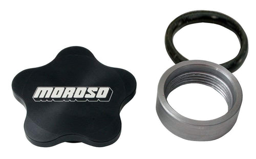 1-3/8" Moroso Aluminum Filler Cap Kit, black