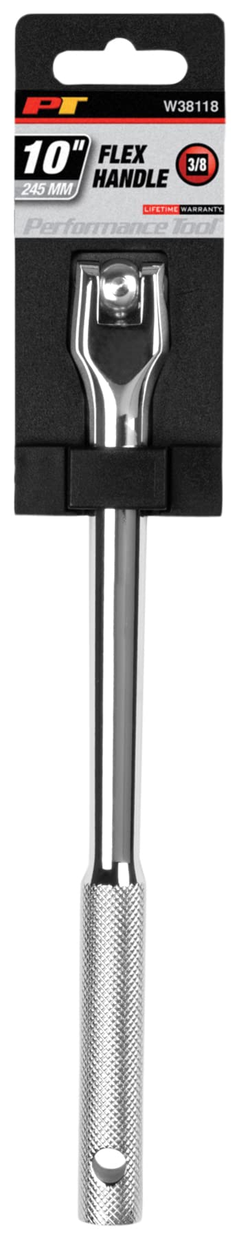 W38118 Performance Tool 3/8-in Drive Flex Handle Home Improvement Hand Tool, Silver, 10-Inches