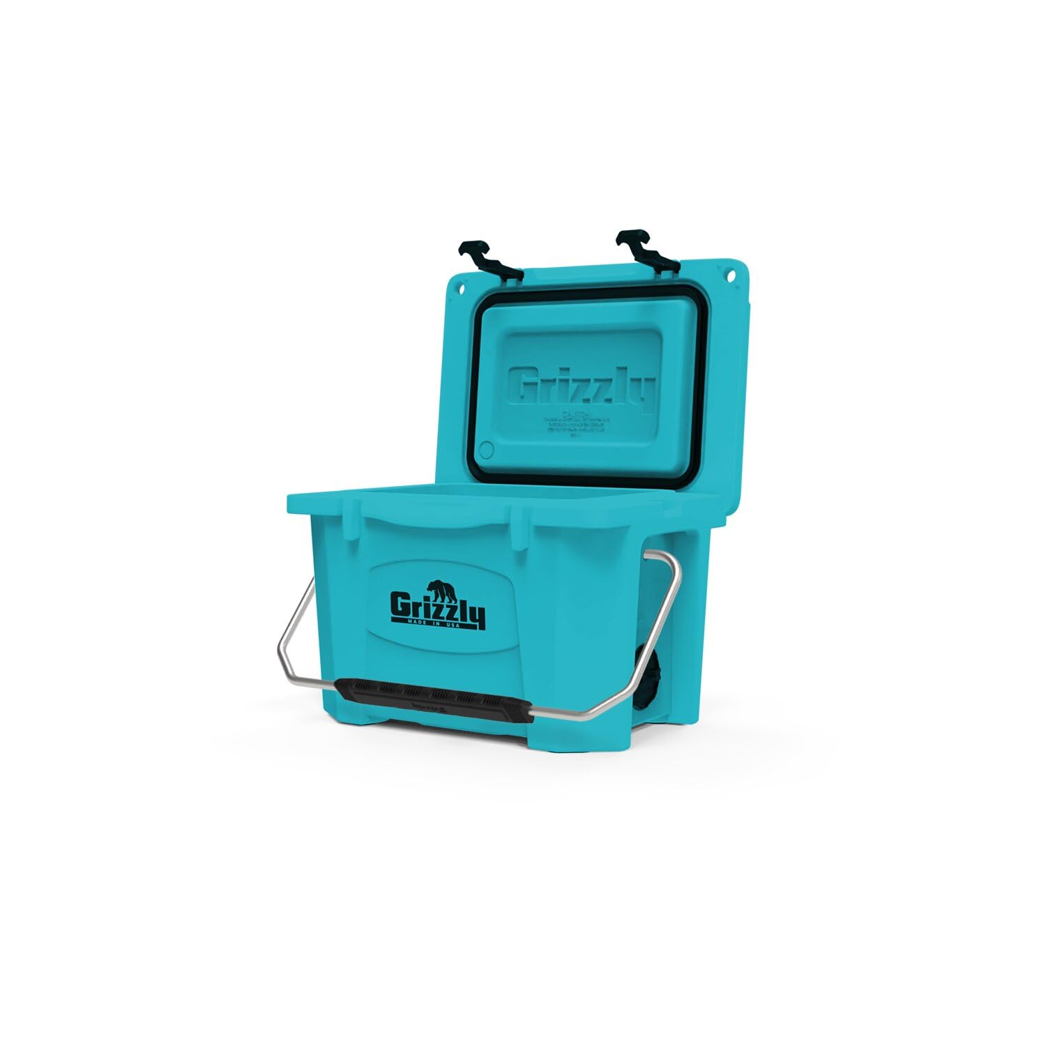 20 Cooler Grizzly | 20 qt Ice Chest Durable Rotomolded Insulated | Made in USA | Warranty for Life | For Beach Boat Camping Fishing Hunting | G20 | Teal