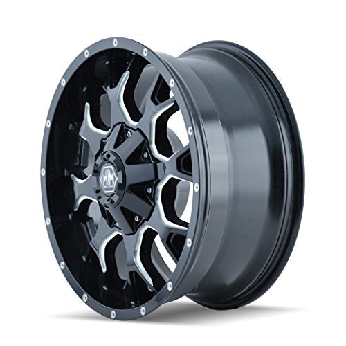 Black/Milled Spokes Mayhem Warrior 8015 Wheel (20 x 9. inches /5 x 127 mm, 0 mm Offset)