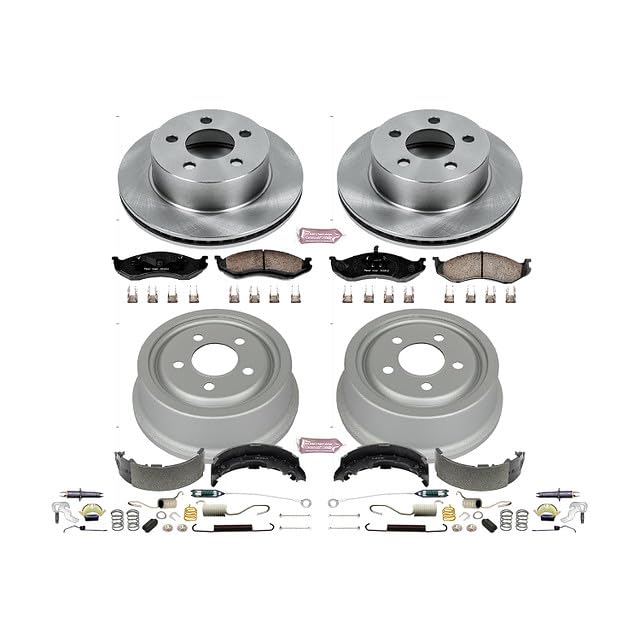 Power Stop Autospecialty KOE15075DK Front and Rear Replacement Brake Kit-OE Brake Drums & Ceramic Brake Pads