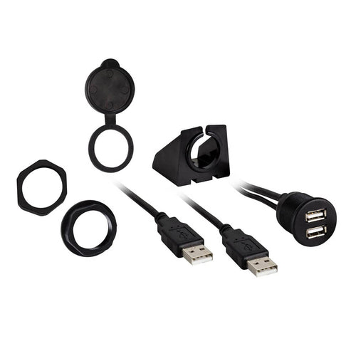 IBR74 Install Bay 3' Dual USB Pass Through Extension, Retail Pack, 1 Pack
