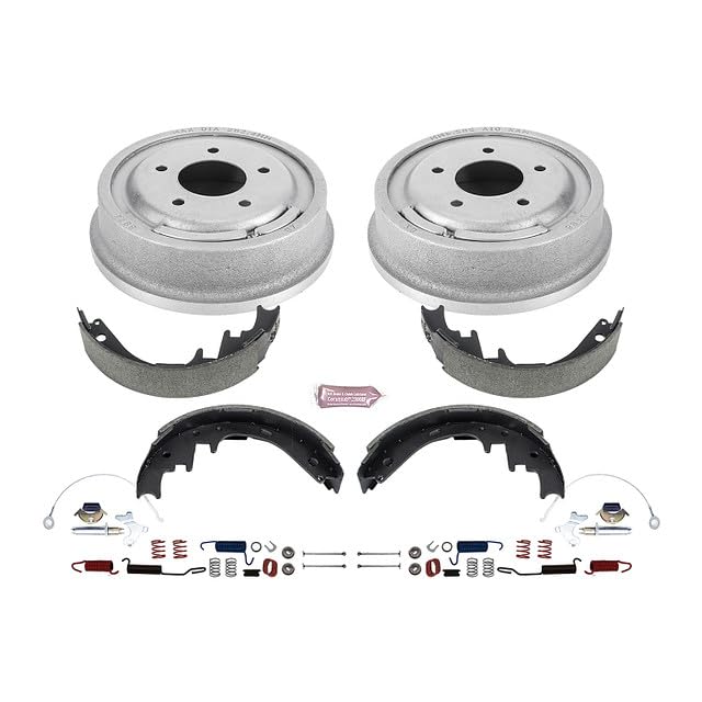 Power Stop KOE15312DK Rear Replacement Brake Kit-OE Brake Drums & Ceramic Brake Pads For Ford E-150 Econoline, Ford E-150 Econoline Club Wagon, Ford F-150 [Model Specific]