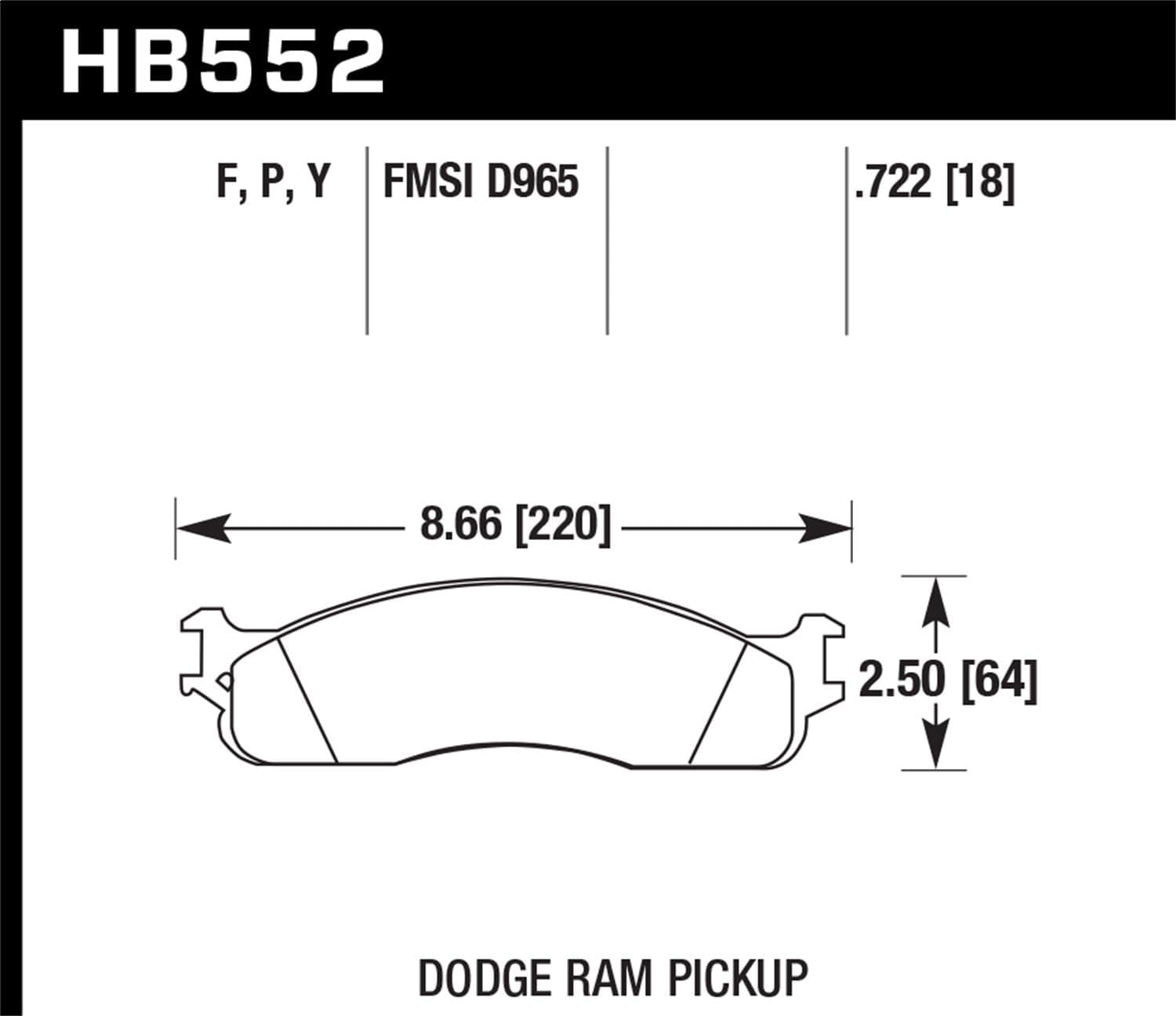 Hawk Performance HPS Performance Street HB552F.722 Brake Pads