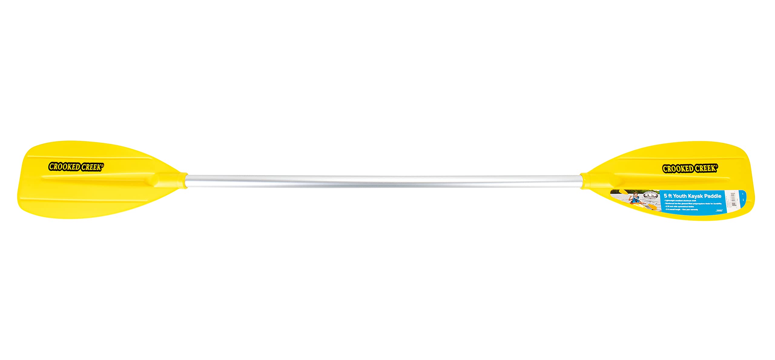 5-foot Crooked Creek Youth Kayak Paddle - Features a Lightweight and Symmetrical Construction (50480)