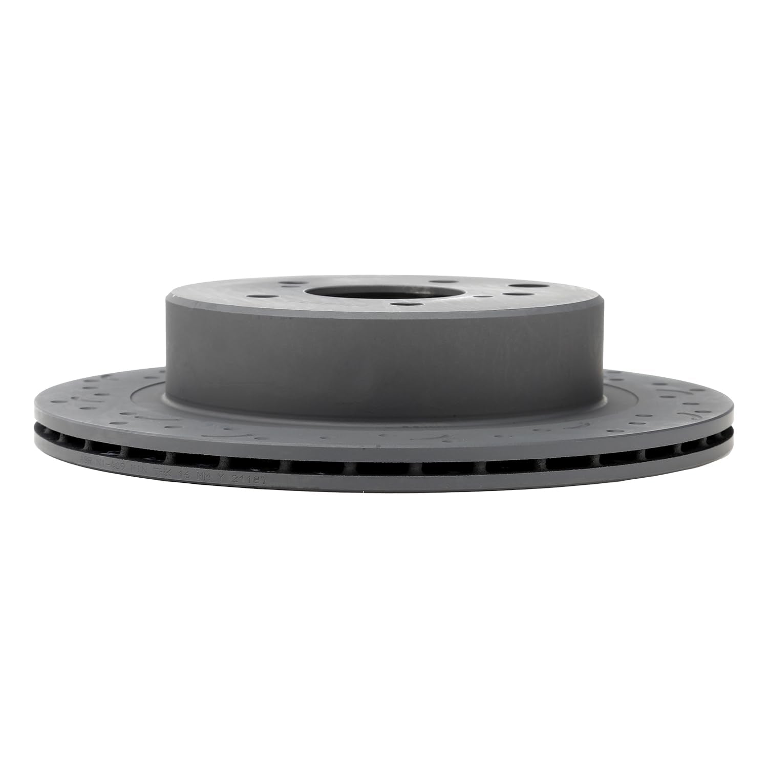 Talon Cross-Drilled and Slotted Vented Rotor, Hawk Performance Brakes, 11.69 in. Diameter, 2.56 in. Height