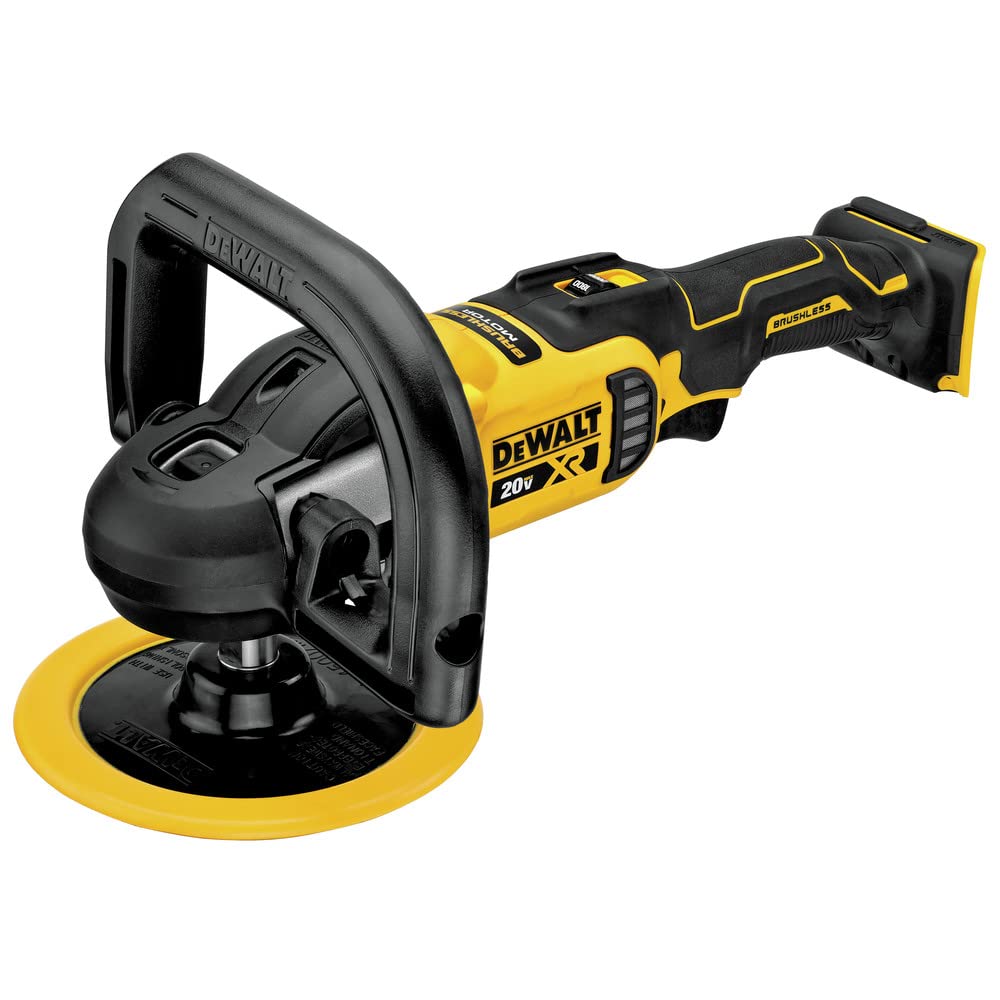 DEWALT 20V MAX* XR Rotary Cordless Polisher, Variable Speed, 7-Inch, 180 mm, Tool Only (DCM849B)
