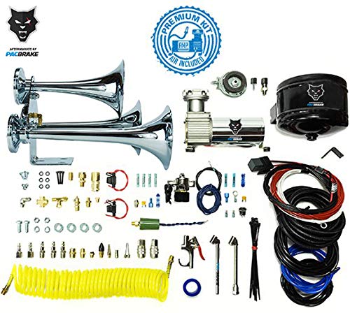 Triple Premium Train Horn W/Air Horn (HP10254) and Onboard Air (HP10163)