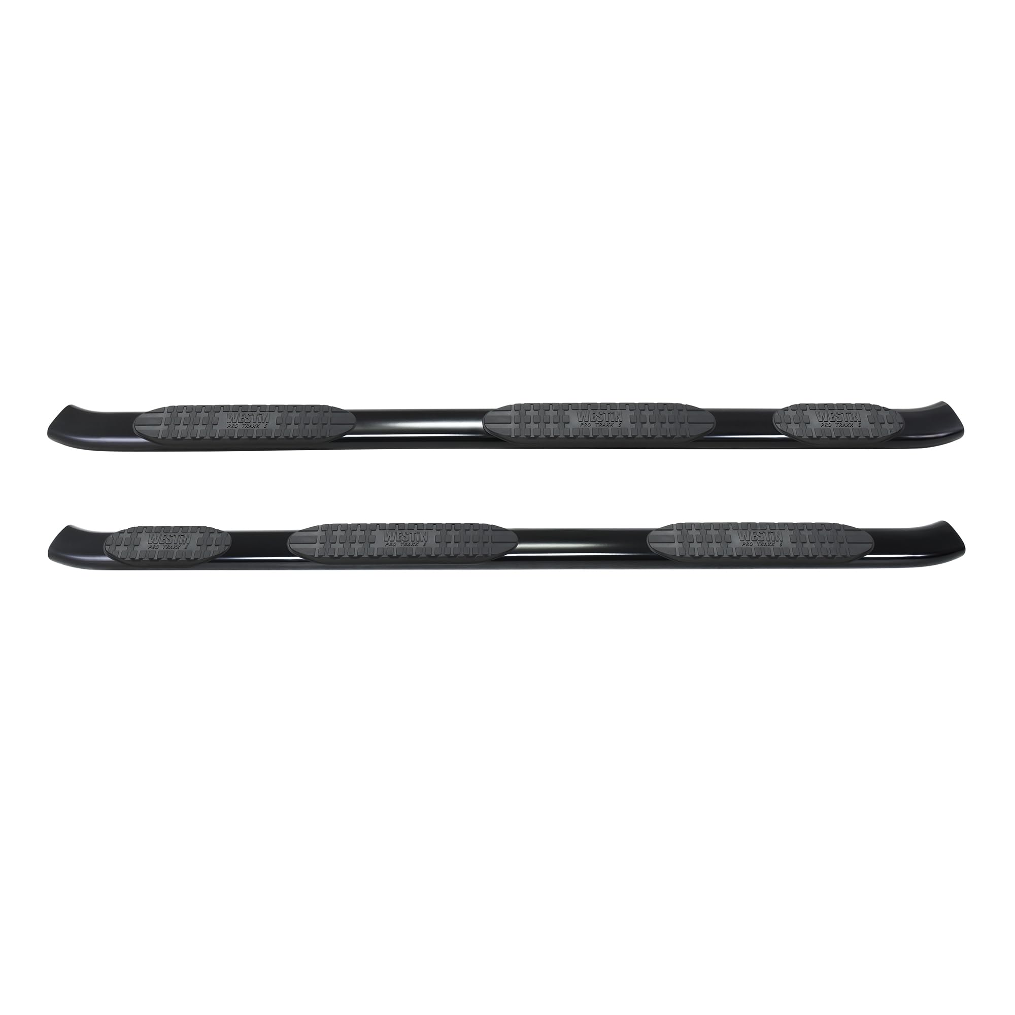 Westin PRO TRAXX 5 Oval Wheel to Wheel Nerf Bars fits 2019-2025 Ram 1500 6'5" Quad Cab Bed (Exc 1500 Classic) Black Pair