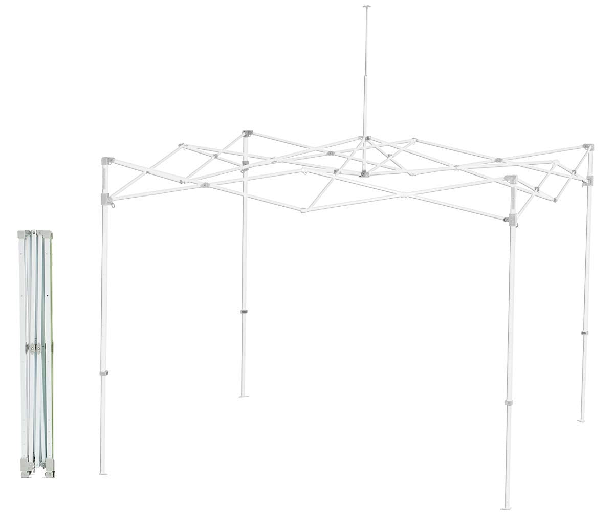 E-Z UP Instant Shelter Eclipse Canopy, 10' x 10', White Steel Frame and Professional Grade Royal Blue Top