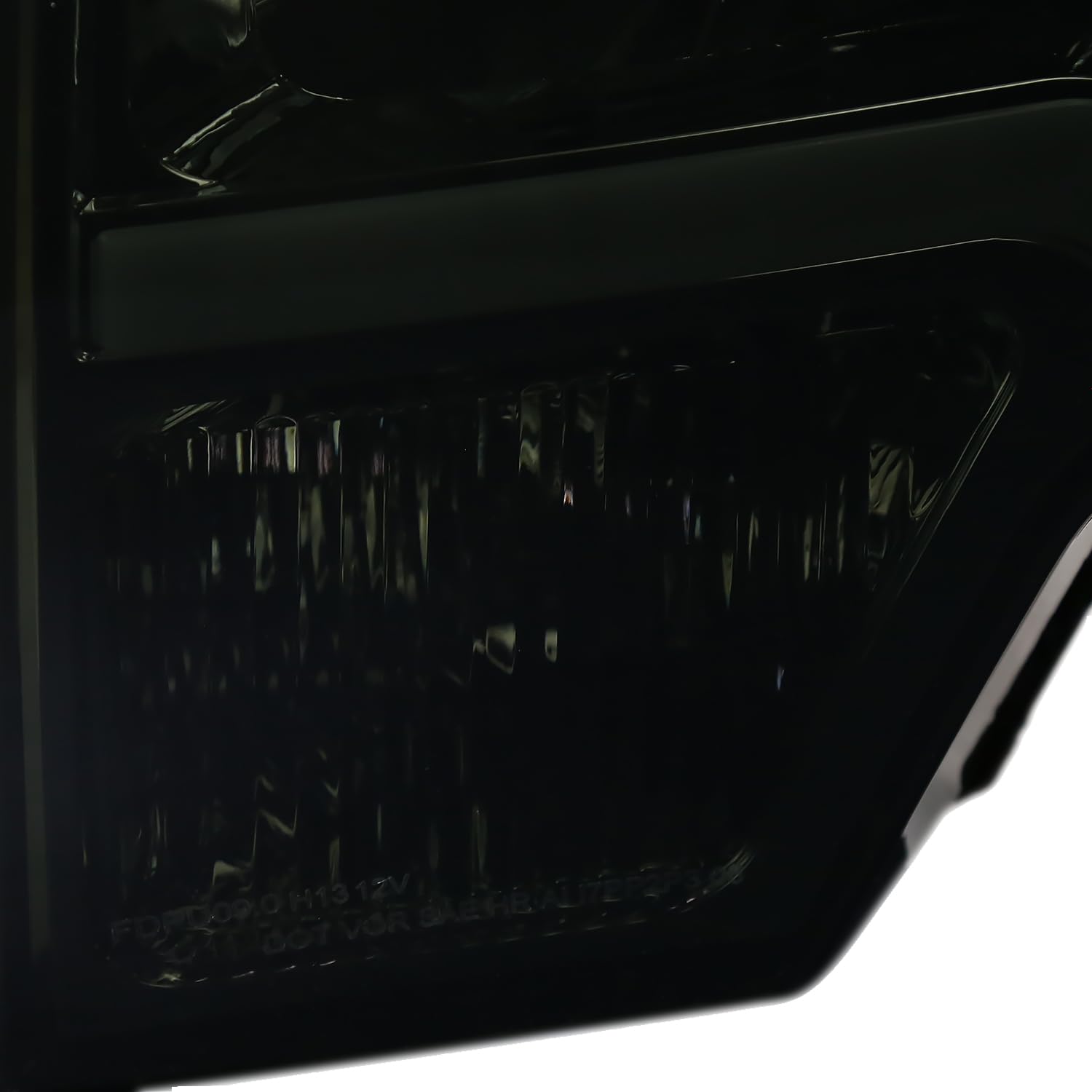 Smoke Headlights w/LED Tube SPEC-D TUNING Compatible with 2009-2014 Ford F150 F-150, Left + Right Pair Headlamps Assembly
