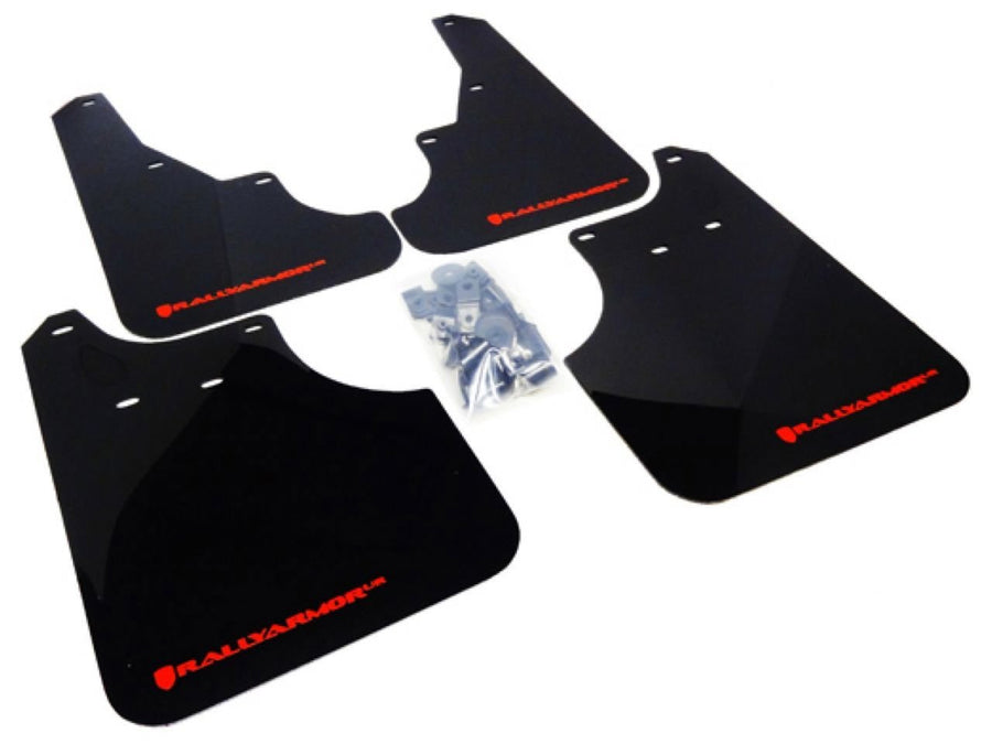 Rally Armor Black, Red MF11-UR-BLK/RD Mud Flap with Logo (2009+ Subaru Forester UR), 1 Pack