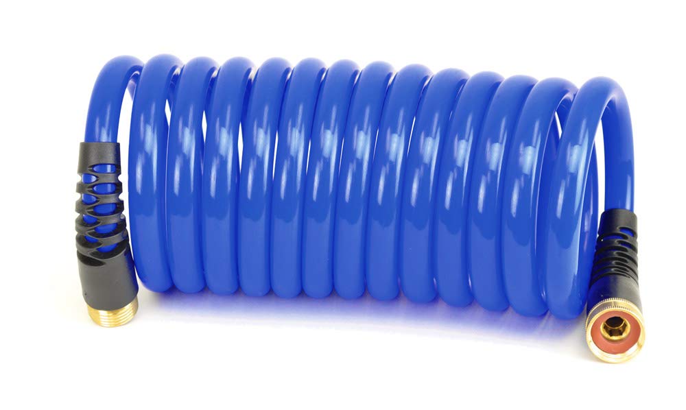1/2" HoseCoil PRO Self Coiling Garden, RV, Outdoor Water Hose (15)