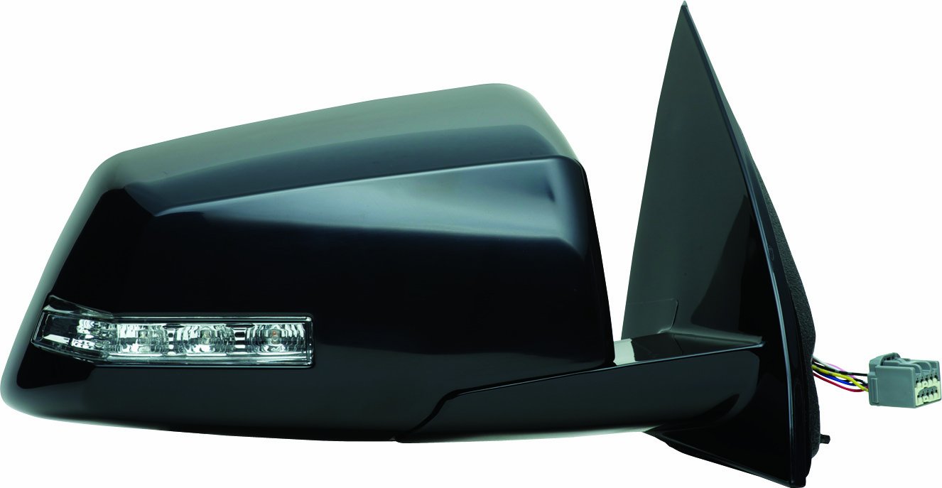 Mirror Passenger Side for Saturn Outlook, Black, 2nd Design, PTM, w/Turn Signal, Foldaway, Heated Power