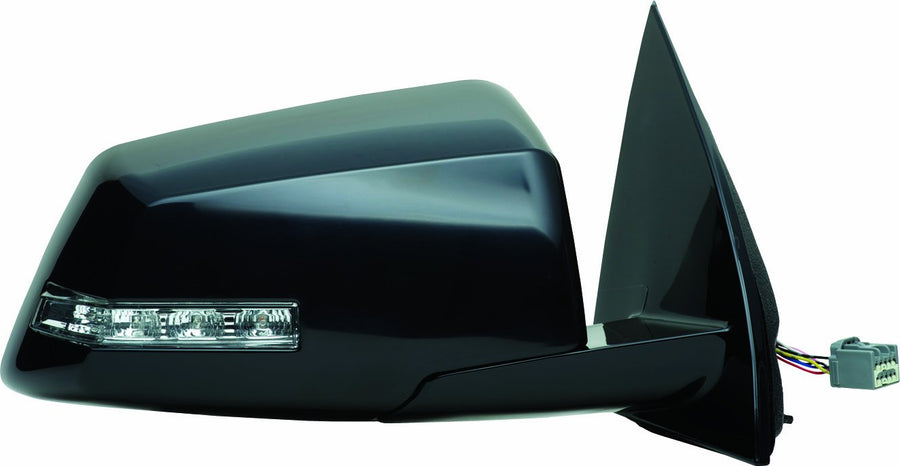 Mirror Passenger Side for Saturn Outlook, Black, 2nd Design, PTM, w/Turn Signal, Foldaway, Heated Power
