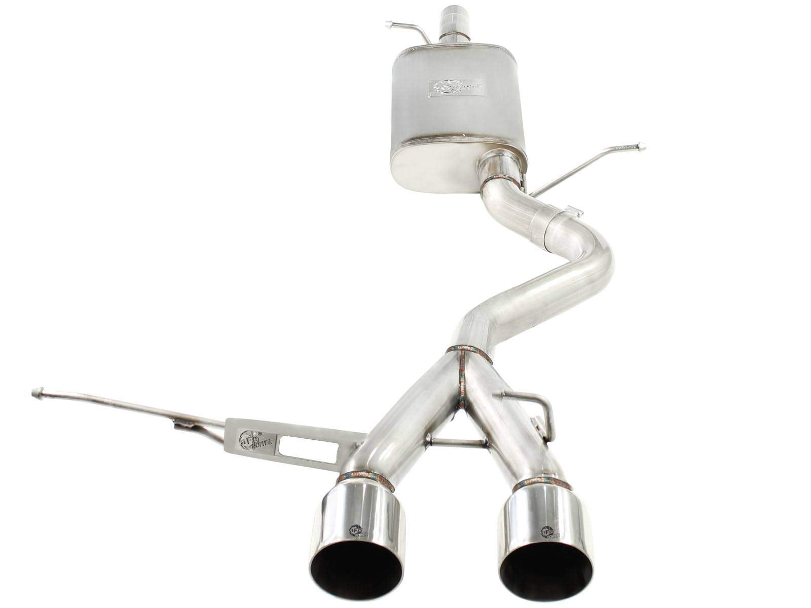 304 Stainless Steel aFe (49-36408-P) Cat-Back Exhaust System with Polished Tip for Volkswagen Golf R32