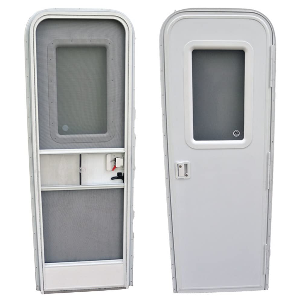 RV Radius Entrance Door AP Products 015-206319 - 24" x 72", Polar White
