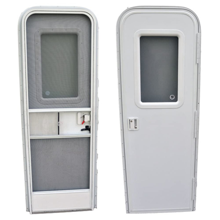RV Radius Entrance Door AP Products 015-206319 - 24" x 72", Polar White