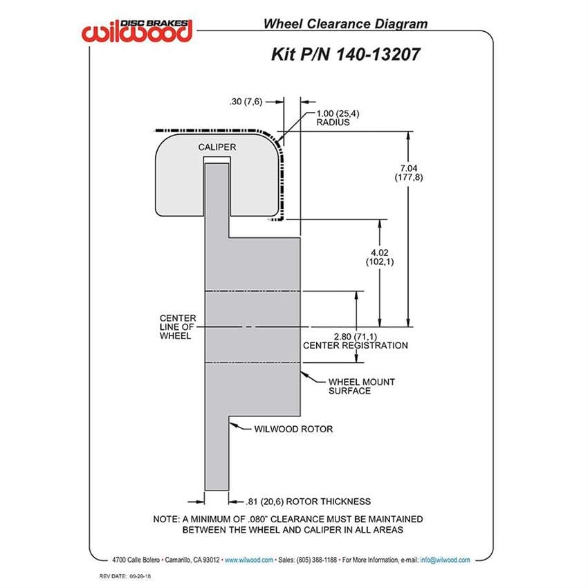 Wilwood Replacement DUST Boot KIT Compatible with/140-13207-DR - KIT,Rear,DISC/Drum,DP-DB,Big New - 2.50 Off,1PC .81 Rotor,DRILLED,RED