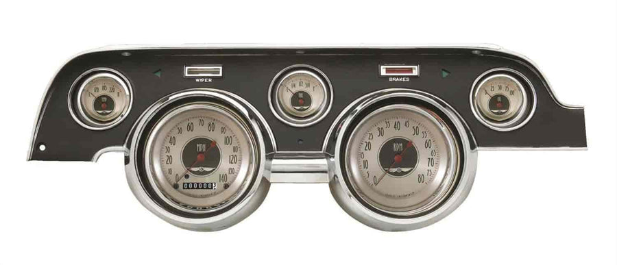 All American Nickel Classic Instruments MU67AN 5 Gauge Package Black Bezel Fits 1967-1968 Mustang