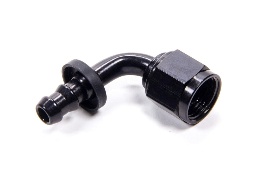 Fragola Performance Systems #8 Nut 209108-BL X 6An 90 Deg Pushlite Hose End For Fuel Cell Conversion Black