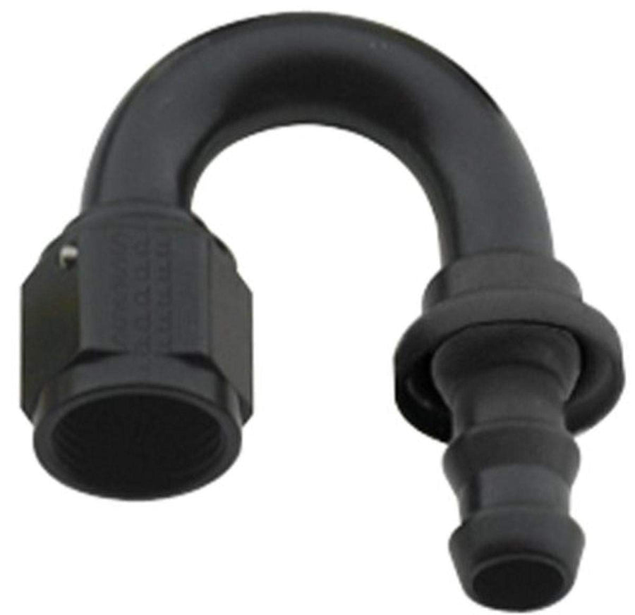 Black Fragola 218006-BL Size (-6) 180° Push Lock Hose Fitting