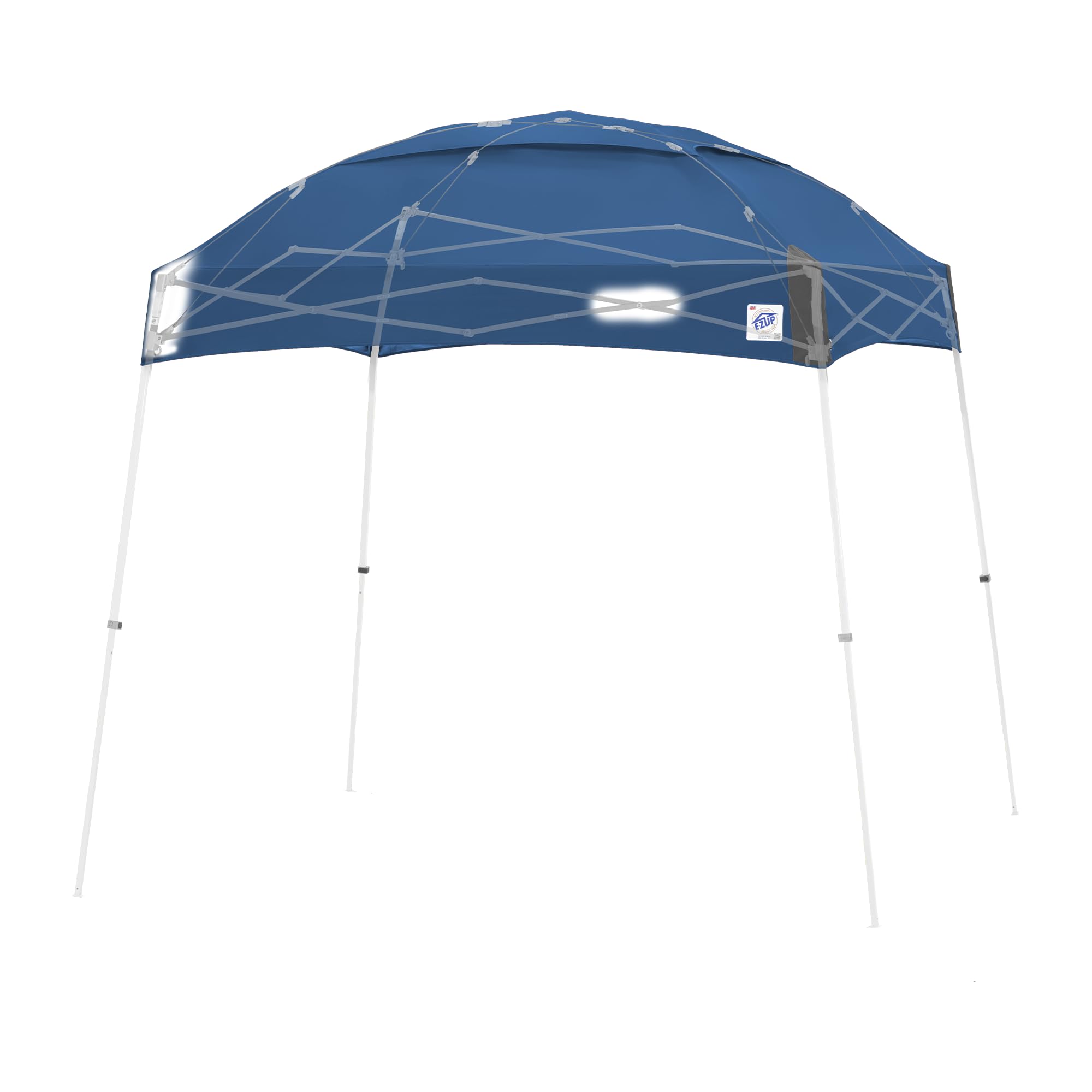 E-Z UP Instant Shelter Dome Canopy, 10' x 10', Vented Top with Wide-Trax Roller Bag & 4 Piece Spike Set, Royal Blue