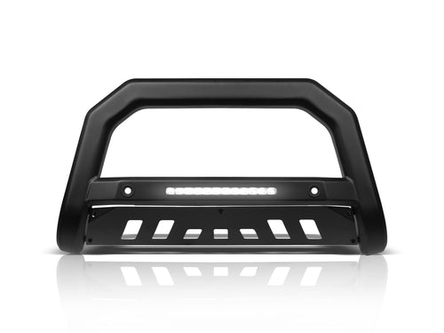 AR-T Series Armordillo USA 8704783 LED Bull Bar Bumper Guard Compatible with Parking Sensor - Matte Black Fits 2016-2022 Nissan Titan XD / 2012-2021 NV1500 NV2500 NV3500