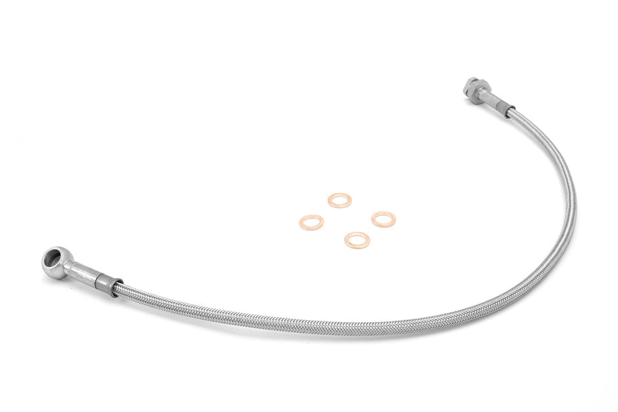 Brake Hose Kit Rugged Ridge 16734.05, Front, Stainless Steel; 76-81 Jeep CJ5/CJ7/CJ8