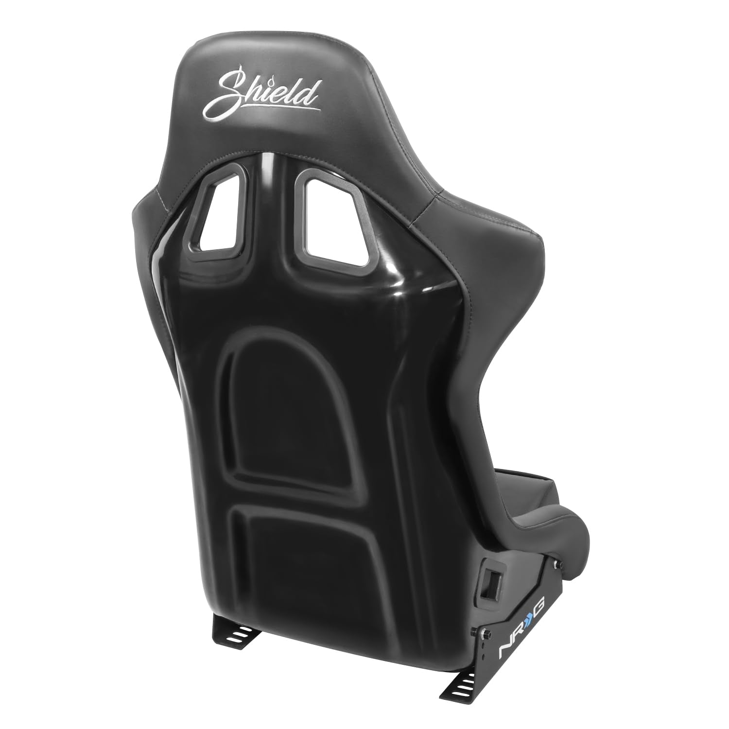 NRG Innovations Grey NRG-FRP-310GY-SHIELD FRP Bucket Seat With Headrest Water Resistant Vinyl (Medium)