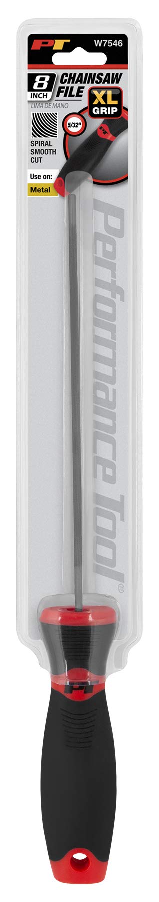 8-Inch Performance Tool W7546 x 5/32-Inch Chainsaw File - Ideal for Precision Sharpening of Chainsaw Teeth and Increasing Cutting Efficiency