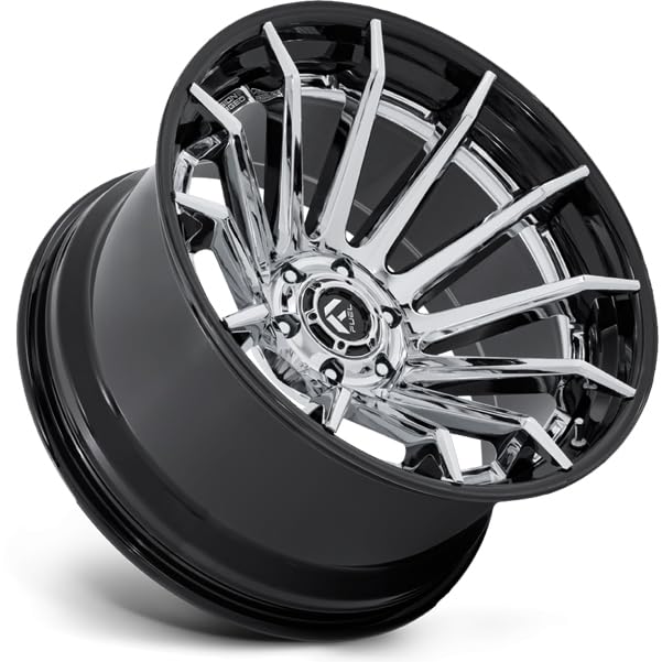 FC403 BURN FUEL OFF-ROAD 20X10 6X5.5 4.79-18mm CHROME WITH GLOSS BLACK LIP - FC403PB20106818N