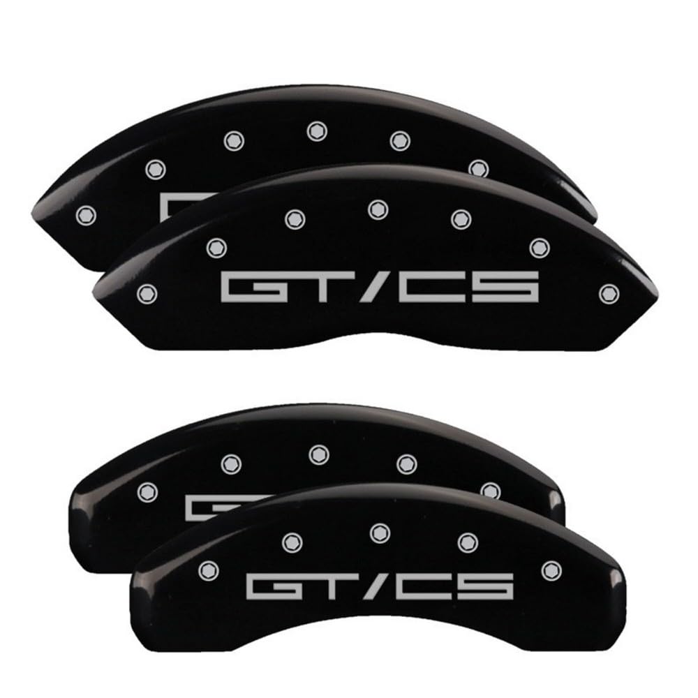 MGP 10202SGTCBK Caliper Covers Mustang GT/CS Black Powder Coat Finish, Silver Characters, Set of 4