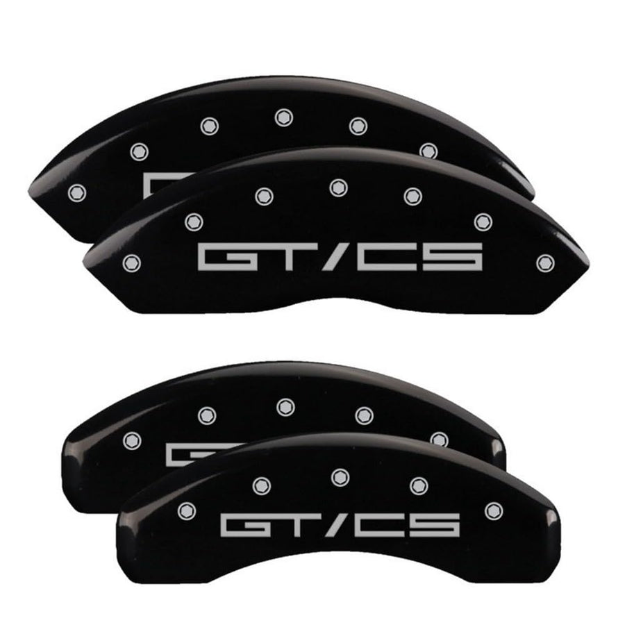 MGP 10202SGTCBK Caliper Covers Mustang GT/CS Black Powder Coat Finish, Silver Characters, Set of 4