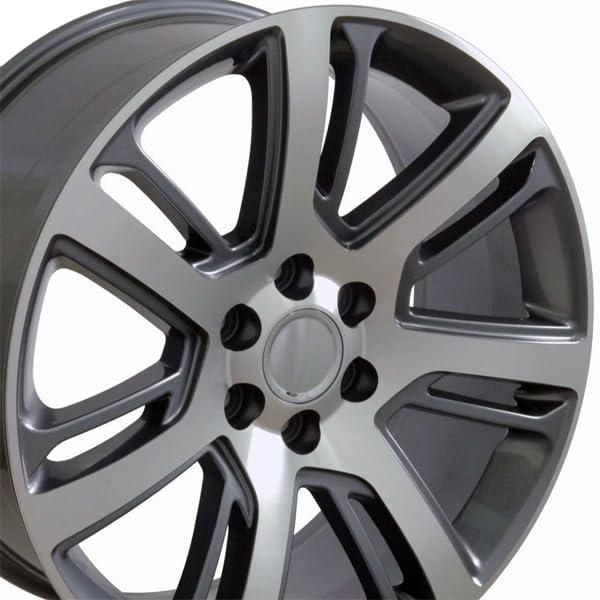 Gunmetal OE Wheels LLC Machined CA88-22090-6550-31MG Painted Wheel (22 x 9. inches /6 x 139 mm, 31 mm Offset)