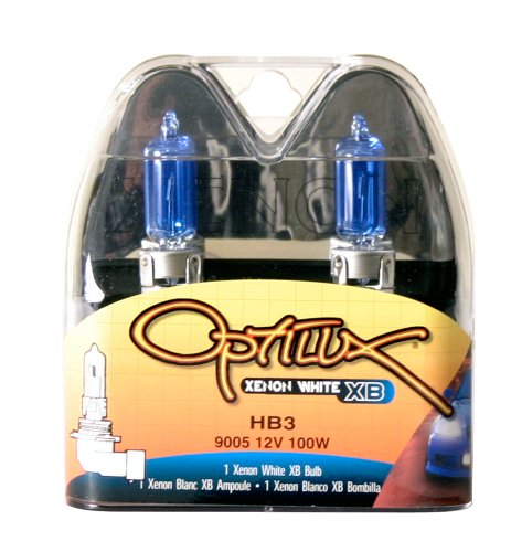Hella H71070347 HB3 9005 Optilux XB Series Xenon White Halogen Bulbs, 12V, 100W, 2 Pack