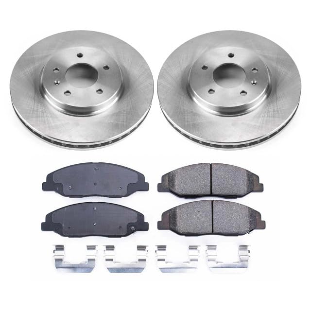 Power Stop KOE5538 Front Replacement Brake Kit-OE Brake Rotors & Ceramic Brake Pads For Cadillac STS 2009-2011 [Model Specific]