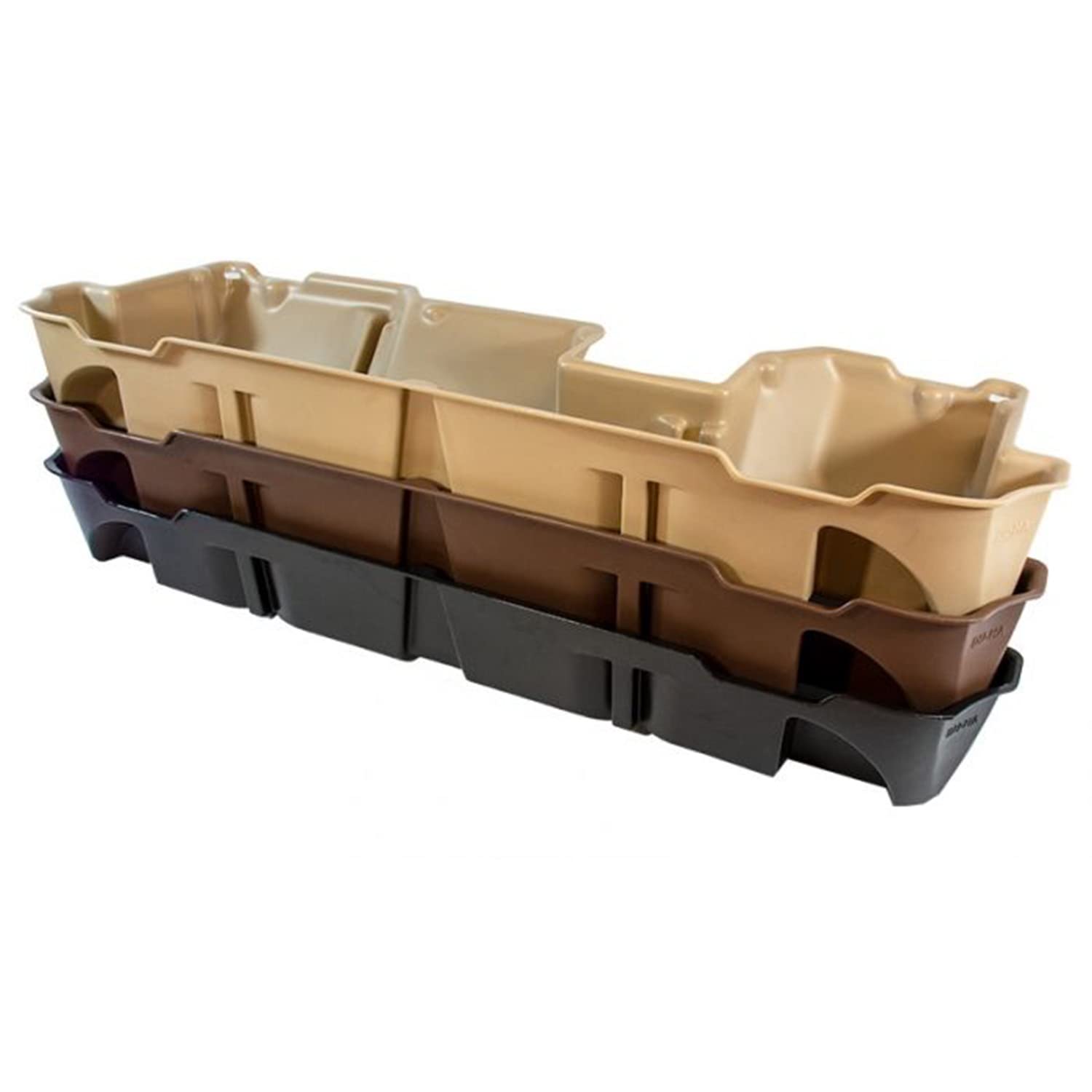Under Seat Storage Du Ha fits 2019-2025 Ram 1500 Crew Cab New Body Style | Brown Heavy-Duty Back Seat Organizer, Includes 2-Piece Dividers | 30102