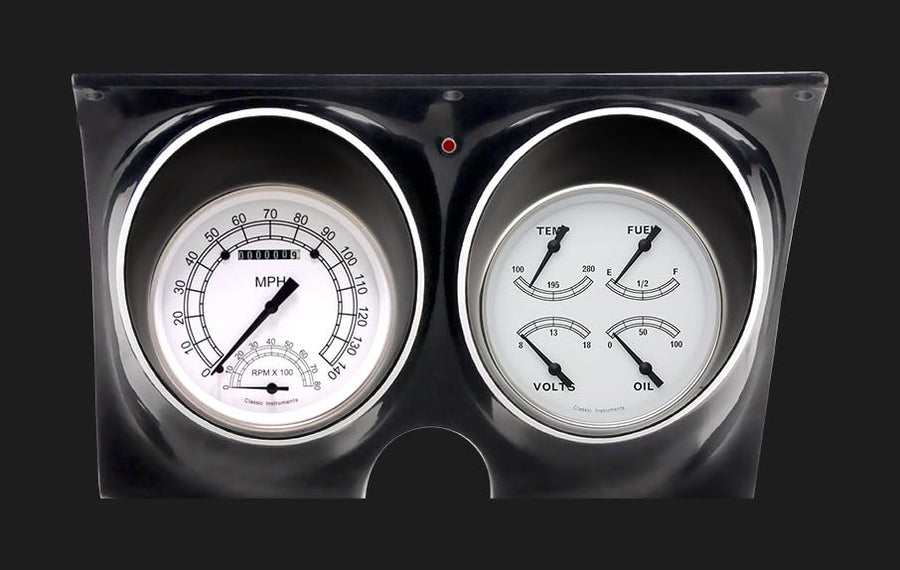Classic Instruments CAM67CW Direct Fit Gauge Set Classic White Compatible with 1967 Camaro