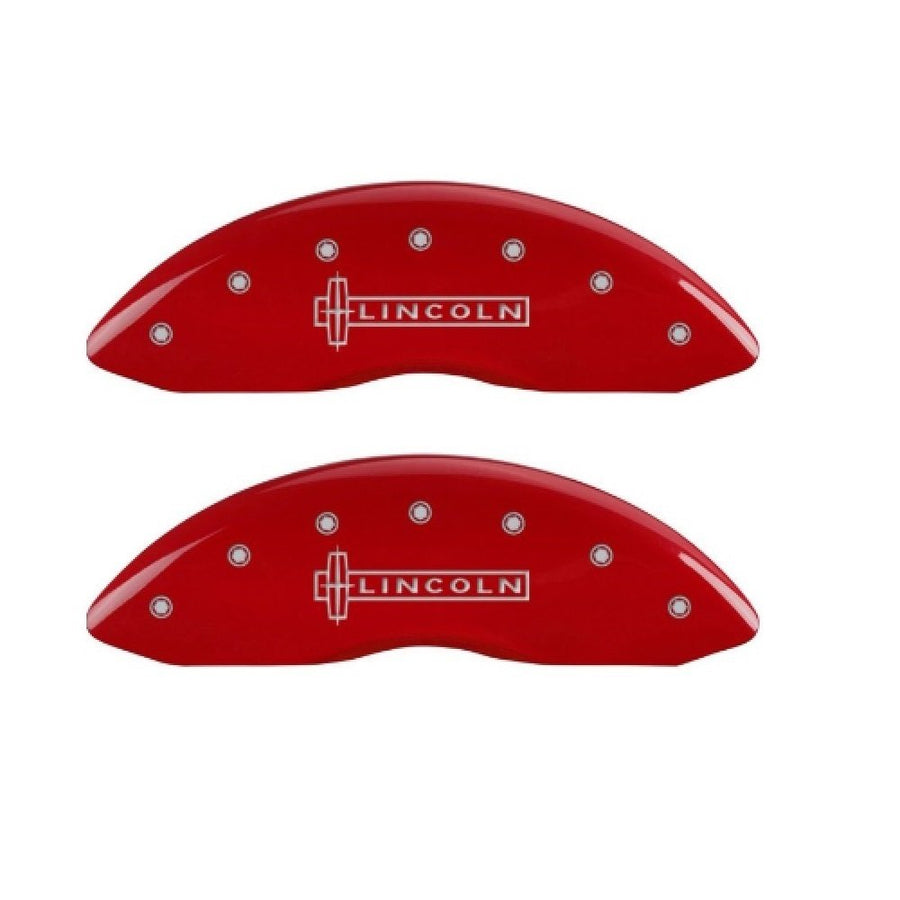 MGP Caliper Covers Silver Characters 36024SLCNRD Red Powder Coat Finish Disc Brake Caliper Cover (Set of 4)