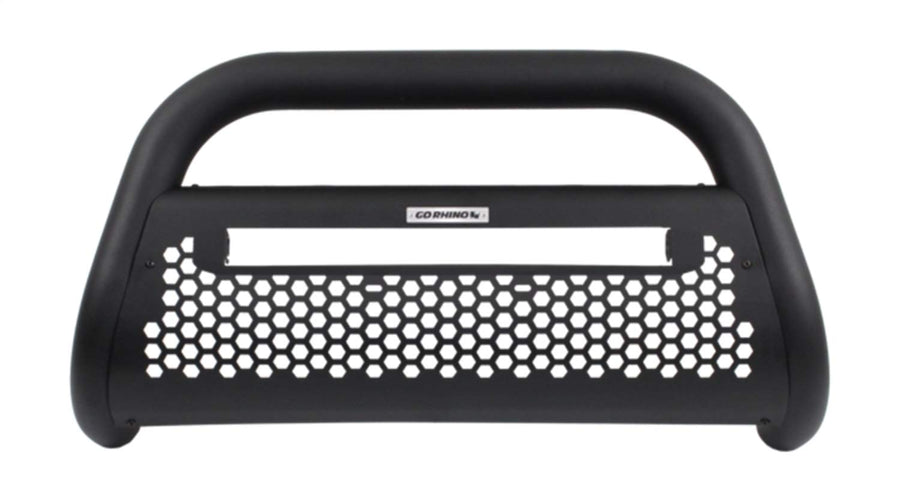 RC2 Bull Bar Go Rhino w/ 20" Single Row Light Mount Hole & Mounting Brackets | Mild Steel, Textured Black | 55633T | Fits 2006 - 2008 Dodge Ram 1500; 2006 - 2009 Dodge Ram 2500, 3500