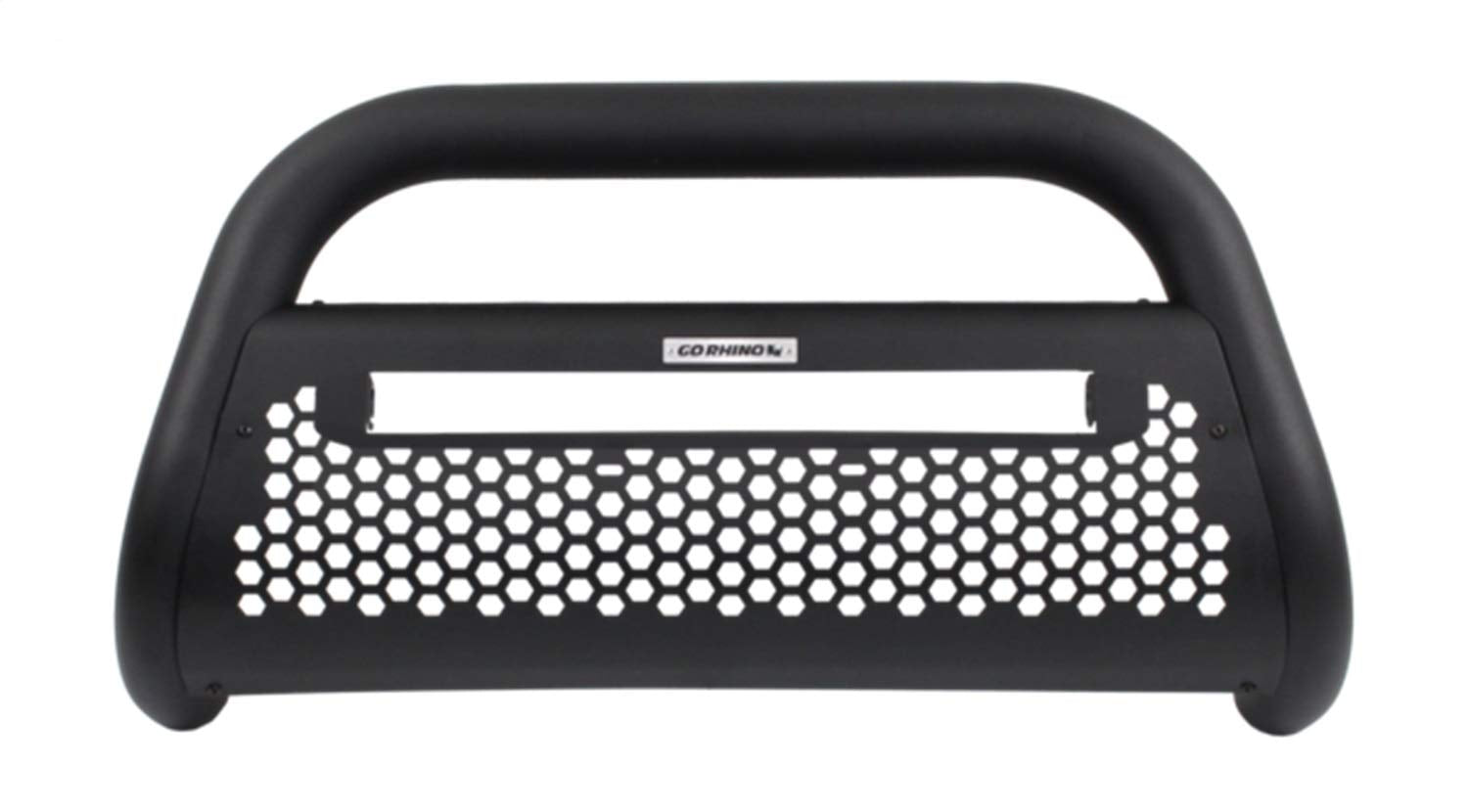 RC2 Bull Bar Go Rhino w/ 20" Single Row Light Mount Hole & Mounting Brackets | Mild Steel, Textured Black | 55963T | Fits 1999-2007 Ford F-250, F-350, F-450 Super Duty