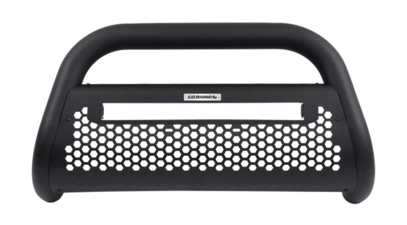 RC2 Bull Bar Go Rhino w/ 20" Single Row Light Mount Hole & Mounting Brackets - | Mild Steel, Textured Black | 55983T | Fits 2008-2016 Ford F-250/F-350/F-450 Excludes Models w/Front Park Assist