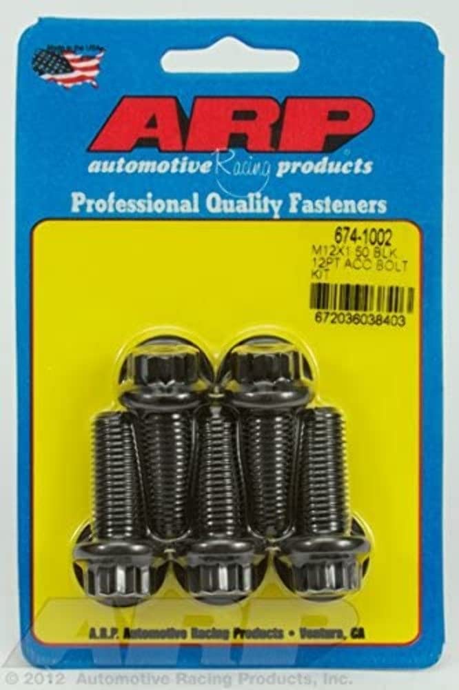 Black Oxide ARP M12 x 1.50 x 30 12pt Bolts (5/pkg)