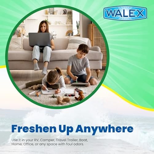Walex RV Assure Odor Eliminator Air Freshener Spray - Neutralizes Airborne Odors & Freshens Fabrics, Instant Odor Elimination with Natural Essential Oils, Pet Safe, Long Lasting; Pure Sunshine, 32 oz